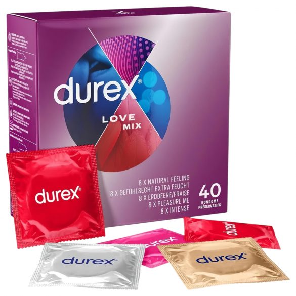 Durex Love Mix - zestaw prezerwatyw (40 szt.)