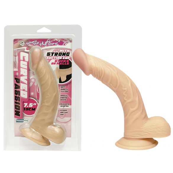 NMC 7.5 - Zakrzywiony realistyczny dildo (19cm)