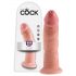 King Cock 9 - przyssawka, realistyczny dildo (23cm) - naturalny