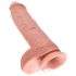 King Cock 10 duży dildo z jądrami (25 cm) - naturalny