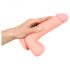 Naturalny prosty silikonowy dildo (20cm) - Medyczna jakość