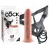 Pasek King Cock - dildo 8" - natura