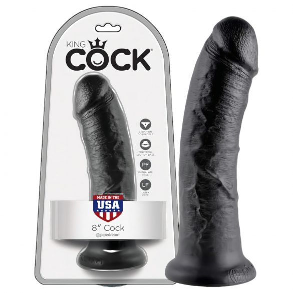 King Cock 20 cm - czarny dilda