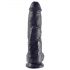 King Cock 10" czarny dildo z jądrami (25 cm)