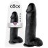 King Cock 12 duży dildo z jądrami (30 cm) - czarny