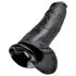 King Cock 12 duży dildo z jądrami (30 cm) - czarny