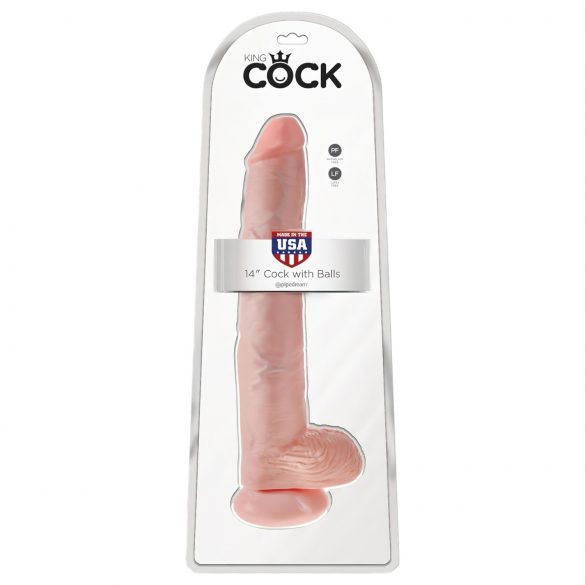 King Cock 14 olbrzymi dildo (35cm) - naturalny