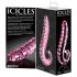 Icicles No. 24 - żebrowane szklane dildo językowe (różowe)