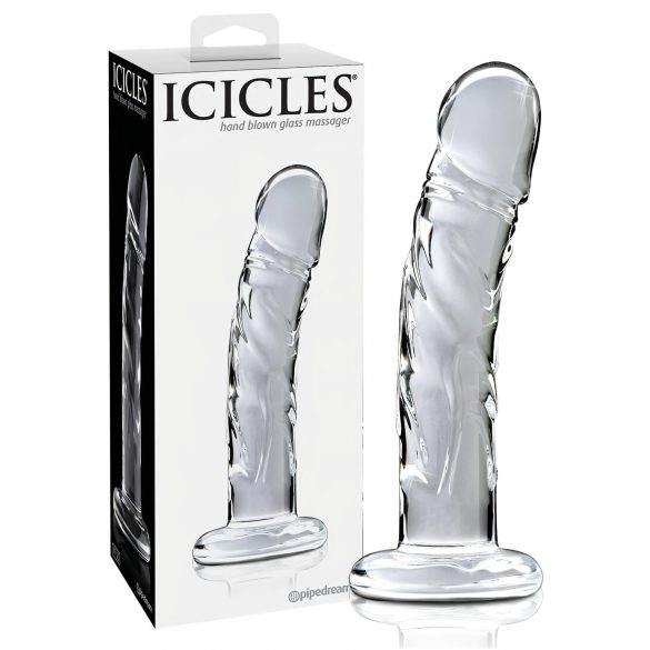 Icicles No. 62 - szklana fallica (przezroczysta)