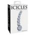 Icicles No. 66 - szklany, kulisty dildos o eleganckim łuku (przezroczysty)