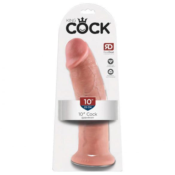 King Cock 10 - Dildo z przyssawką (25cm) - naturalny