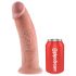 King Cock 10 - Dildo z przyssawką (25cm) - naturalny