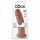 King Cock 10 - duży dildo z przyssawką (25cm) - ciemny naturalny