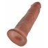 King Cock 10 - duży dildo z przyssawką (25cm) - ciemny naturalny