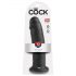 King Cock 10 - wielki czarny przyssawka dildo (25cm)