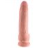 King Cock 9 - przyssawkowy dildo z jądrami (23cm) - naturalny