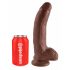 King Cock 9 - duży brązowy dildo z przyssawką (23cm)