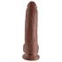 King Cock 9 - duży brązowy dildo z przyssawką (23cm)