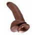 King Cock 9 - duży brązowy dildo z przyssawką (23cm)