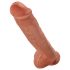 King Cock 11 - realistyczne dildo z przyssawką, 28 cm, ciemny odcień