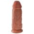 King Cock 9 Gruby przyjemniaczek - przyssawka, dildo (23 cm) - ciemny naturalny