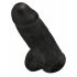 King Cock 9 Chubby - czarny dildo z przyssawką i jądrami (23 cm)