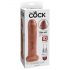 King Cock 7 - realistyczny dildo (18cm) - ciemny odcień