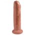 King Cock 7 - realistyczny dildo (18cm) - ciemny odcień