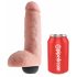 King Cock 8 - realistyczny tryskający dildo (20cm) - naturalny