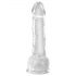 King Cock Clear 7 - przyssawka, jądra, dildo (18cm)