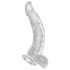 King Cock Clear 19cm - przyssawka, jądra