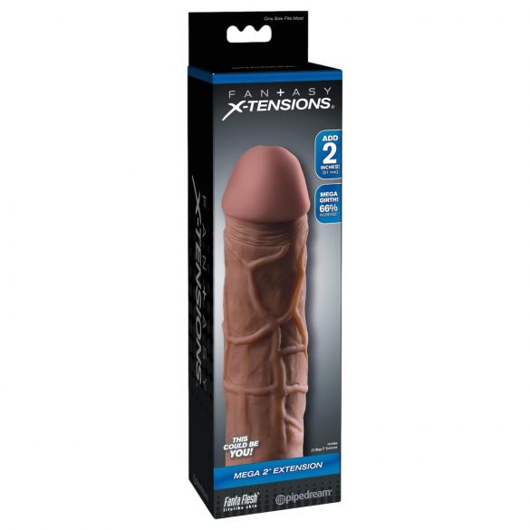 X-TENSION Mega 2 - realistyczna nakładka (20,3 cm) - ciemna karnacja