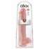 King Cock 15 - długi dildo z jądrami i przyssawką (38 cm) - naturalny