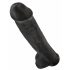 King Cock 15 - Przyssawkowy dildo z jądrami 38 cm - czarny