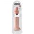 King Cock 14 - przyssawka, duży dildo (36 cm) - naturalny