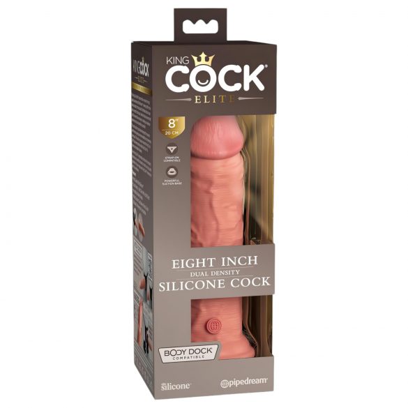 King Cock Elite 8 - Przygniatający, naturalny dildos (20 cm)