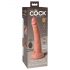 King Cock Elite 7 - przyssawkowy, zdalny wibrator 18cm - naturalny