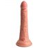 King Cock Elite 7 - przyssawkowy, zdalny wibrator 18cm - naturalny