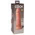 King Cock Elite 8 - realistyczny wibrator z przyssawką (20cm) - naturalny