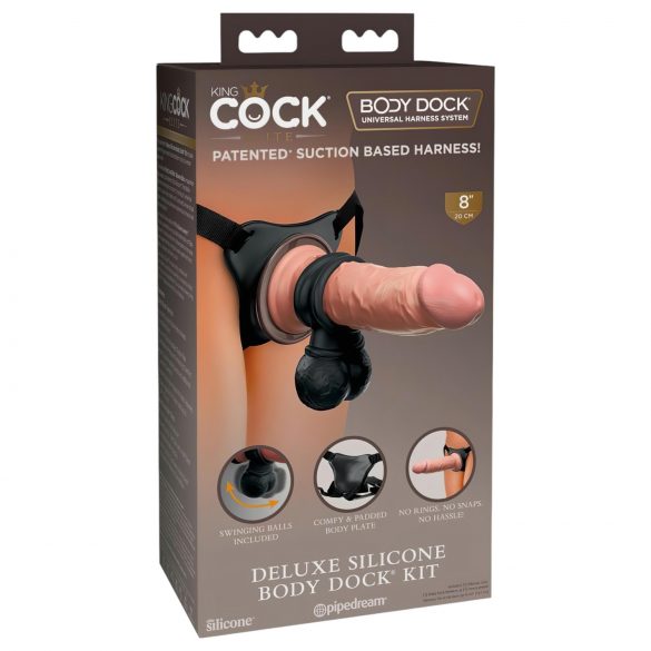 Zestaw King Cock Elite Deluxe - przypinany dildo