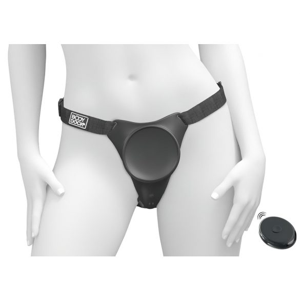 Body Dock G-point Pro - czarny strap-on z radiem