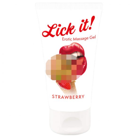 Lick it! - 2w1 lubrykant jadalny - truskawka (50ml)