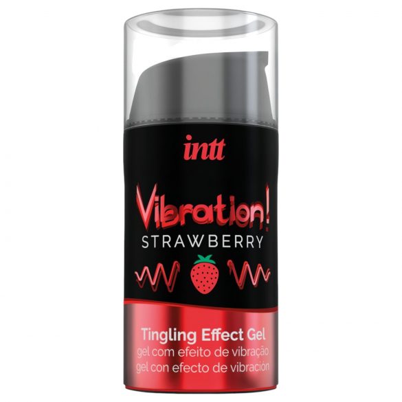 Intt Vibration! - wibrujący żel intymny - truskawka (15ml)