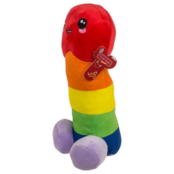 Tęczowy pluszowy penis - 30 cm