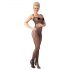 NO:XQSE - Bodystocking z wzorem po bokach - czarny