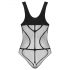 Obsessive B336 - przejrzyste, otwarte siateczkowe body (czarne) - S-L