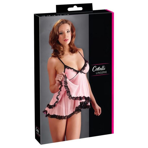 Cottelli - Słodka, falbaniasta pokusa - babydoll - L