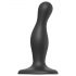 Strap-on-me Curvy S - falisty, przyssawkowy czarny dildo