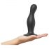 Strap-on-me Curvy L - falliczny, czarny dildo з przyssawką