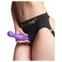 Strap-on-me Curvy S - falowany, fioletowy dildo s przyssawką